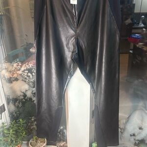 Express Black Faux Leather Leggings